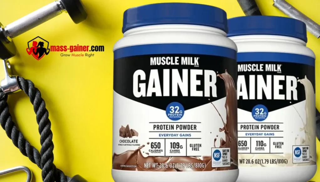Muscle Milk Mass Gainer Protein Powder, Vanilla Creme, 32g Protein, 5 Pound